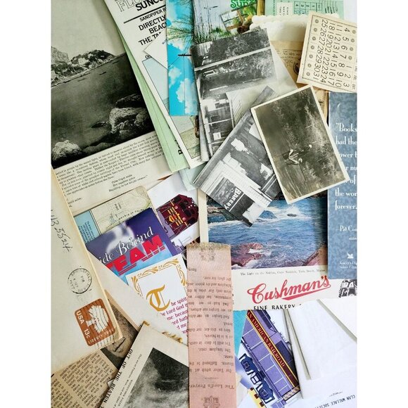 HUGE Bulk Ephemera Lot Of 150 Pcs Victorian Vintage Photos Maps Ads Movie INVRMZ - Picture 4 of 15